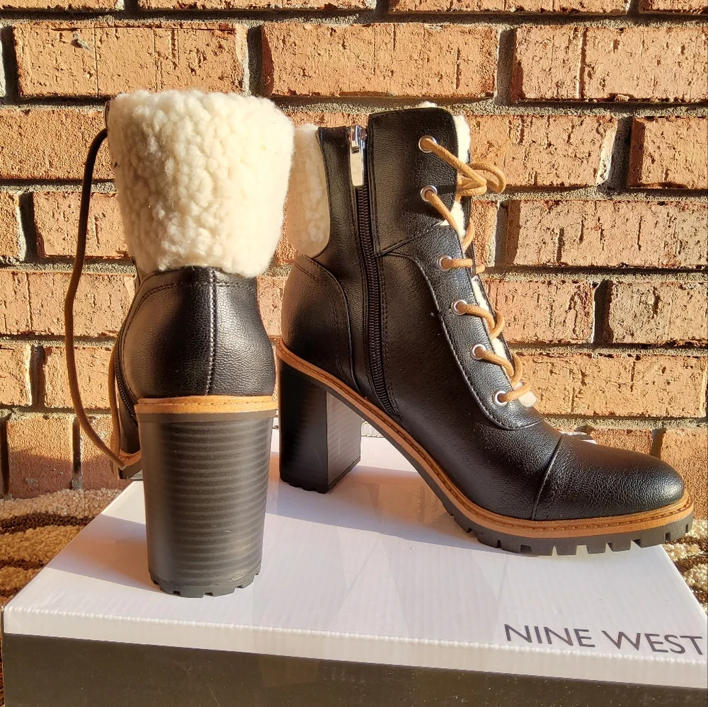 NWT! Nine West Women's Ankle Boots Penni3-SS Black Size 8M - Picture 6 of 7